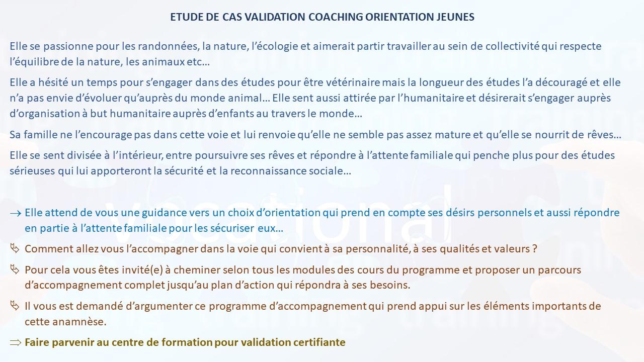 VALIDATION ORIENTATION JEUNES 2